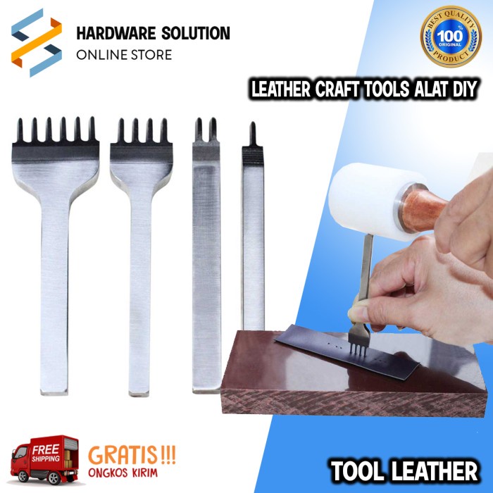 

Bestseller Leather Craft Tools Alat Diy Kulit Hole Punches Stitching Tool Leather