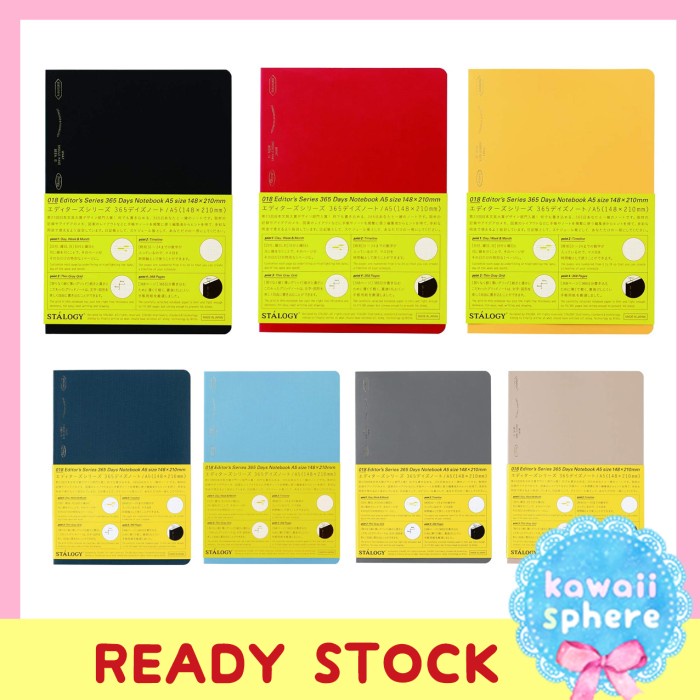 

Terlaris Stalogy 365 Day Notebook A5 /B5 /A6/B6 Reg /Limited Colors Ready