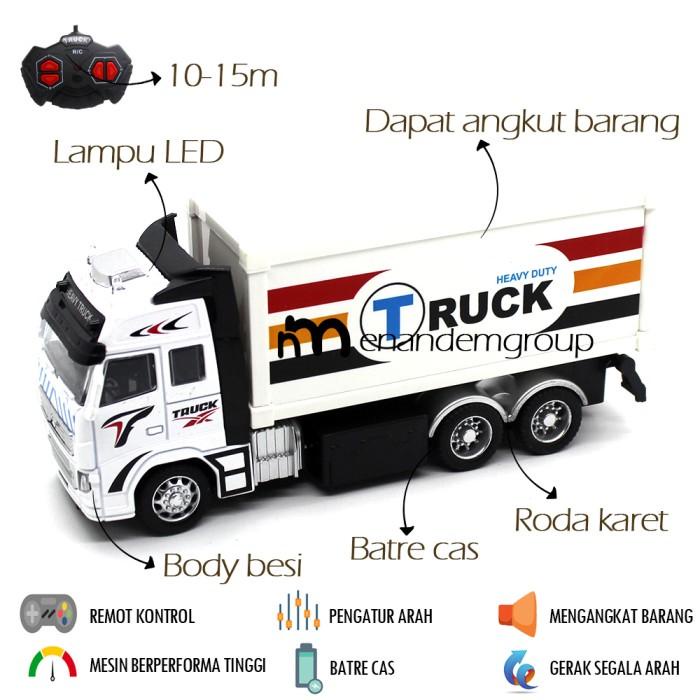 MAINAN MOBIL REMOTE CONTROL RC TRUK DEREK TOWING BOX BATRE CAS