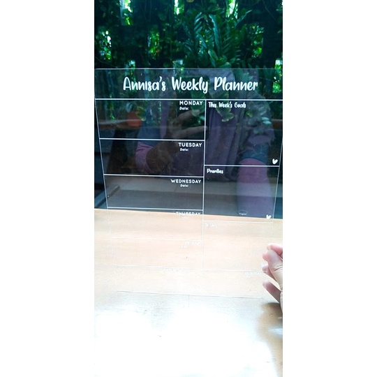 

Bestseller Weekly Planner Akrilik A4 Custom Nama