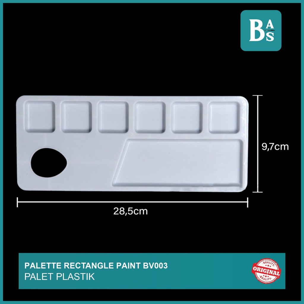 

Bali Art Supplies - Palet Plastik Rectangle Paint BV003 Oval