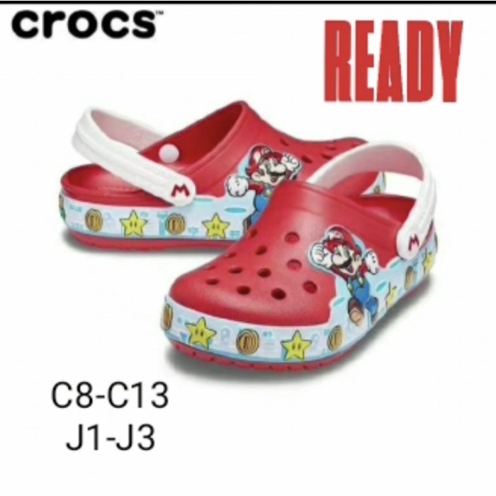 BEST SELLER crocs anak mario LED original 25-35