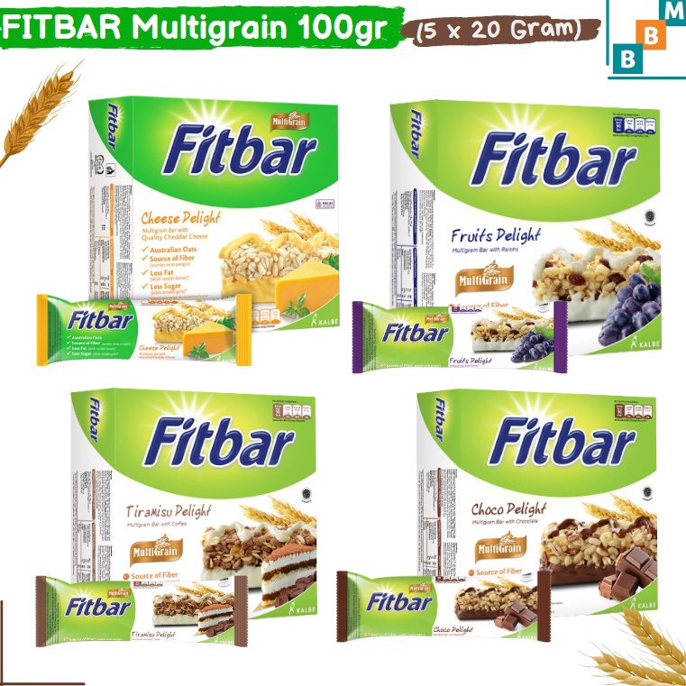 

➡#Sale✦➚ RWLBG Fitbar Multigrain Box Isi 5x20gr Cheese Choco Fruits Tiramisu W84 Harga Termurah