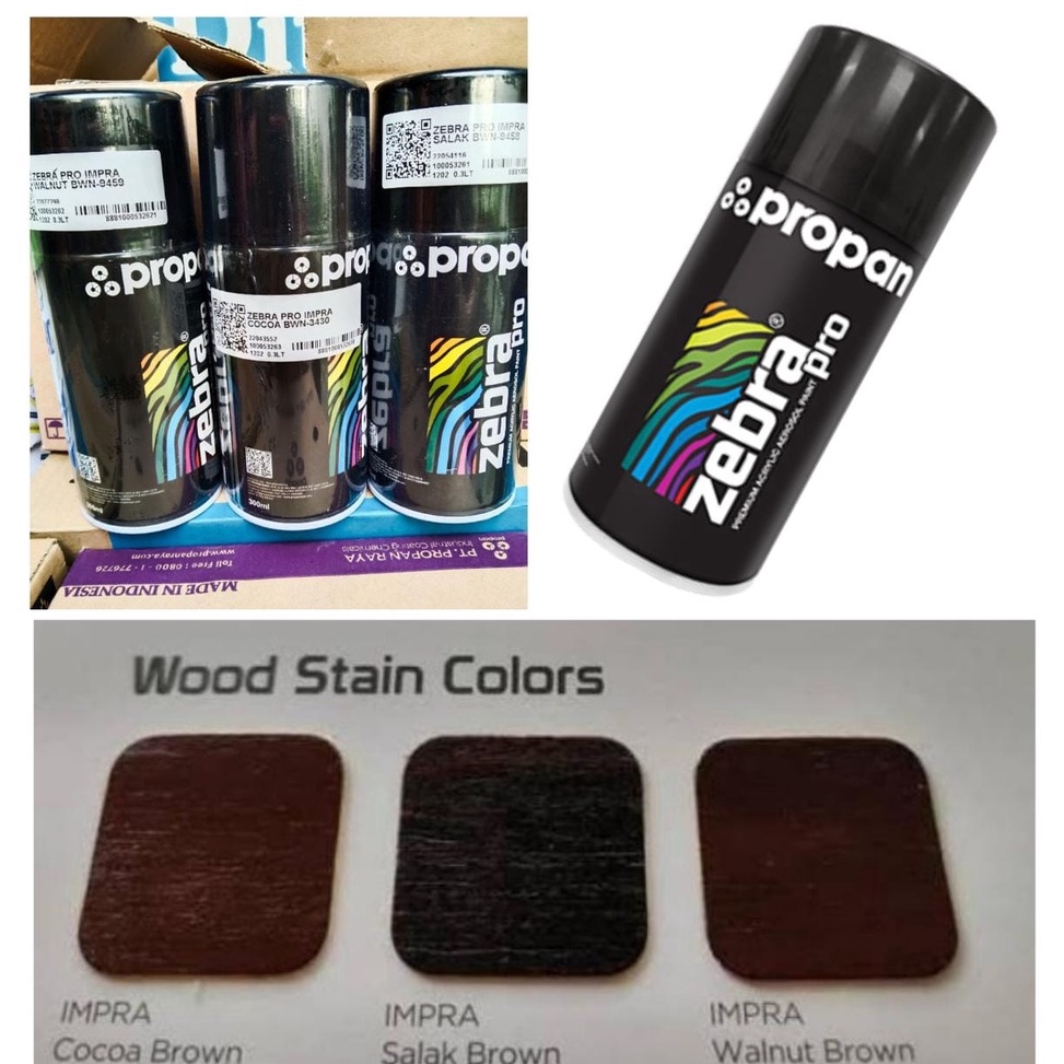 Terbaru.. pilok pilox cat propan zebra pro wood stain colors pilok pilox motif kayu impra cocoa brow