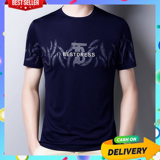 Kaos Pria Dewasa Terbaru 2023 Distro Lengan Panjang Pendek Crewneck Baju Santai Pakaian Cowo Crewnek