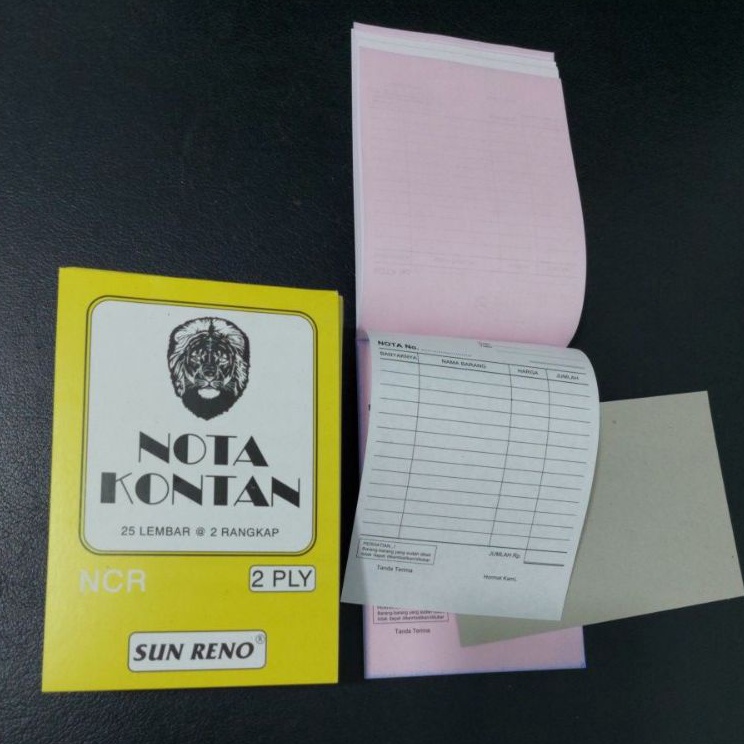 

Laris KDSJJ Buku Nota Kontan kecil 2 ply NCR/nota 2 rangkap merk SUN RENO.Made in Indonesia Q60 ☊Kirim Sekarang