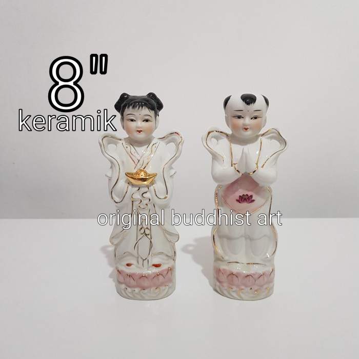 MUST HAVE!! PATUNG PENDAMPING DEWI KWAN IM KERAMIK 8 INCH TERBARU