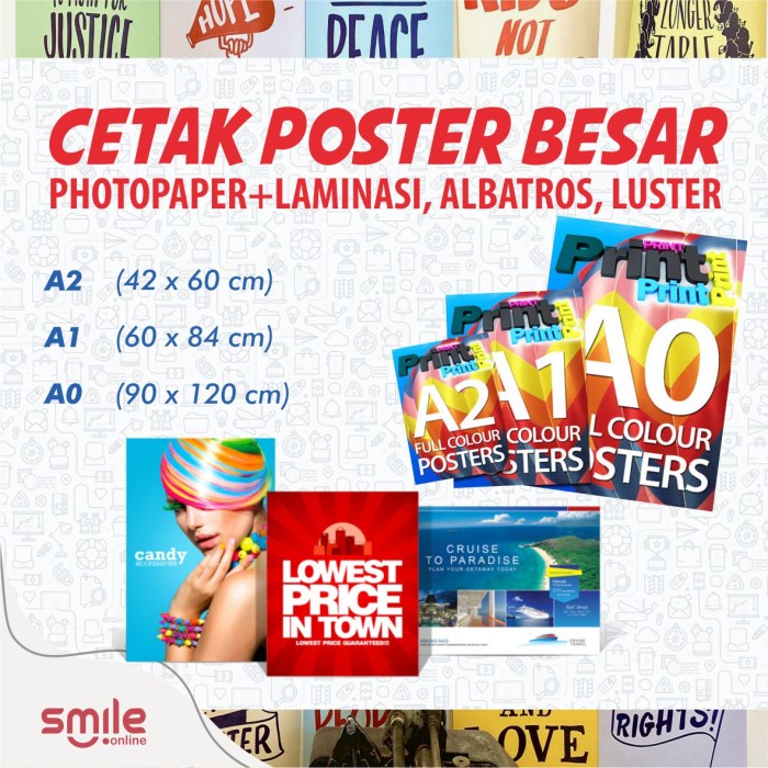 best NEW CETAK POSTER BESAR KERTAS PHOTOPAPER, ALBATROS, LUSTER UKURAN A2 A1 A0