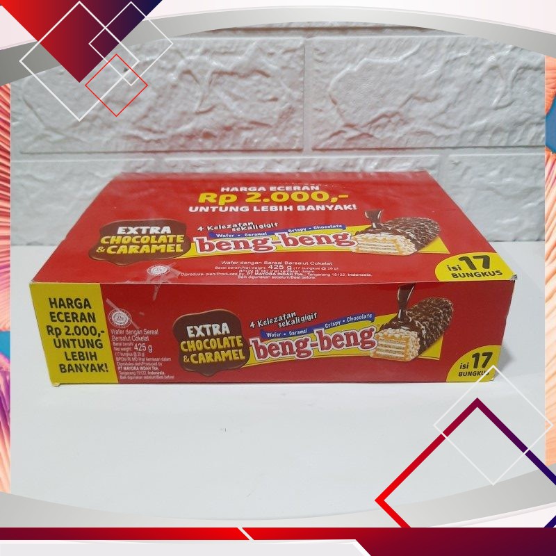 

Beng Beng Extra Chocolate & Caramel Isi 17pcs x 25gr .