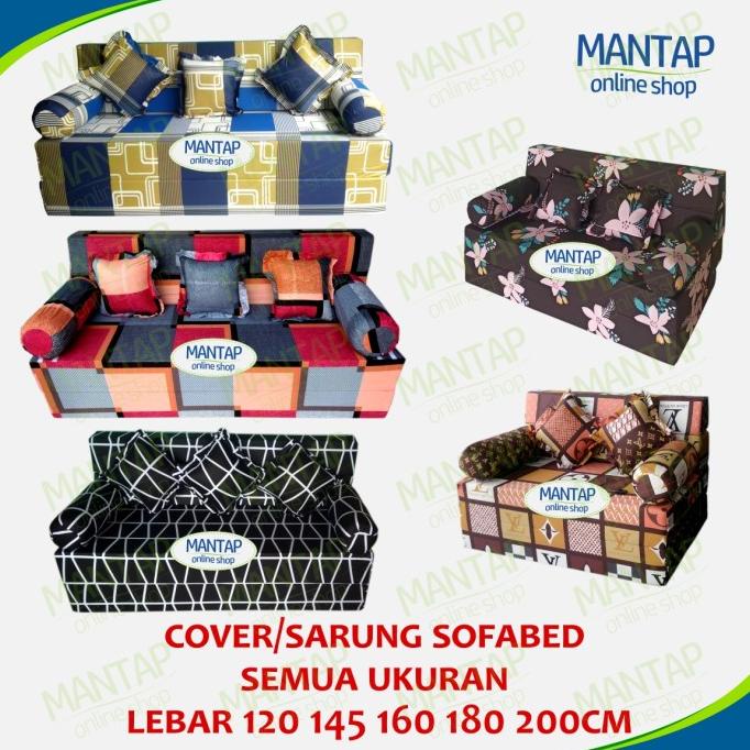 cover sofa bed inoac / sarung sofa bed sofabed 120 145 160 180 200cm