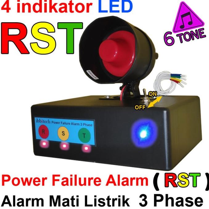 Alarm Mati Listrik 3 Phase Suara Keras Sensor Listrik Padam Mati Lampu