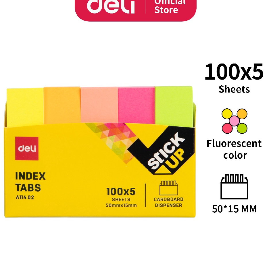 

✸Dijual ✿ B0SAE Deli Index Tab Plastik Sign Here 100 sheets EA11402 073 ❃Diskon