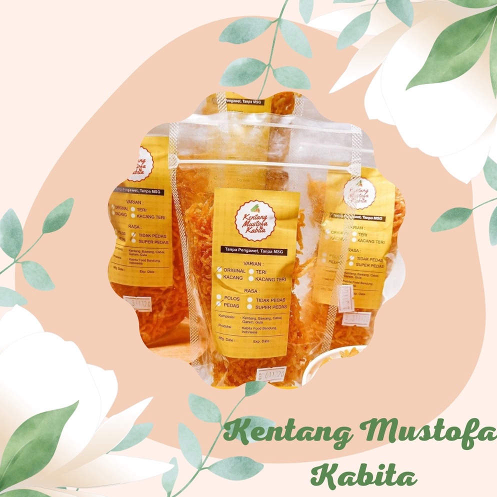 

Best seller Kentang Mustofa Kabita Kacang Teri Medan 200g Keripik No MSG Premium NTJ