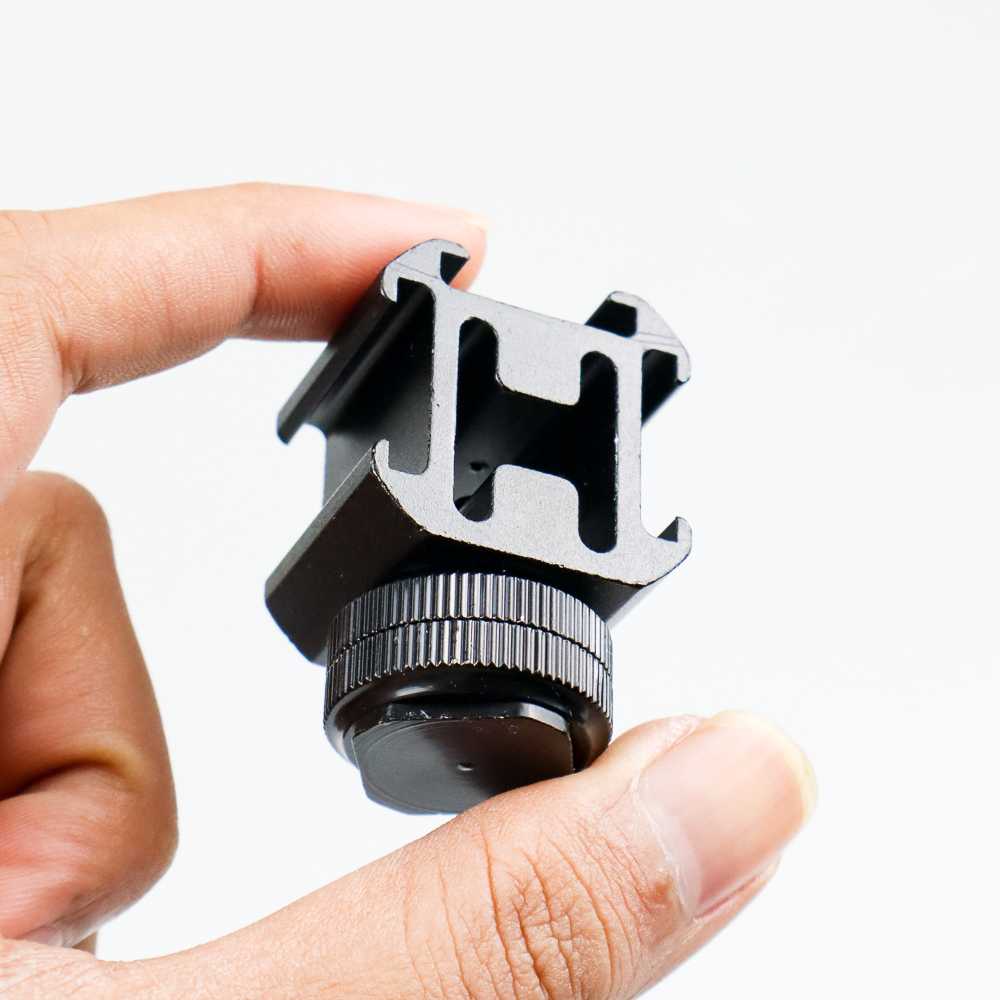 Lvoertuig Camera Mount Hot Shoe Three Head Extend Port - LV39