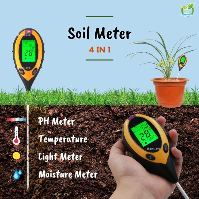&<&<&<&] Alat Ukur PH Tanah Soil Meter 4 in 1 Berkualitas - Banuata