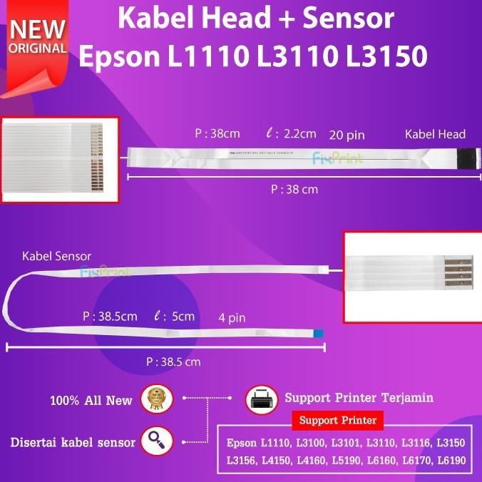 =====] Kabel Head + Sensor Printhead Epson L3110 L1110 L3150 L3156 L4150