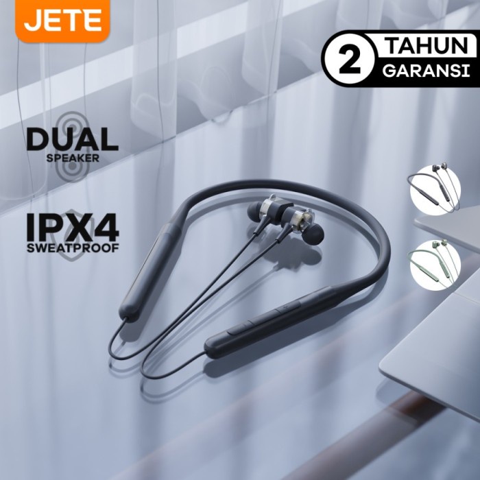 Terlaris Earphone Sport Bluetooth Neckband Wireless Jete 10 Pro Garansi 2 Tahun