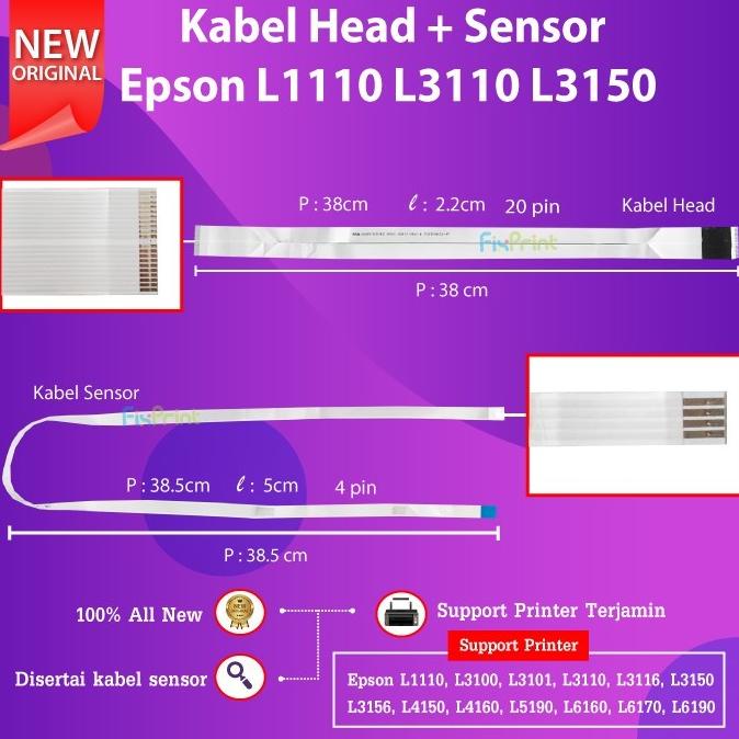 ~@~@~@~@] Kabel Print Head + Sensor Epson L3110 L1110 L3150 Printer L4150 L5190