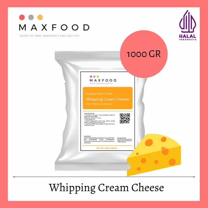 

1 Kg Whipping Cream Cheese / Bubuk Whip Rasa Keju