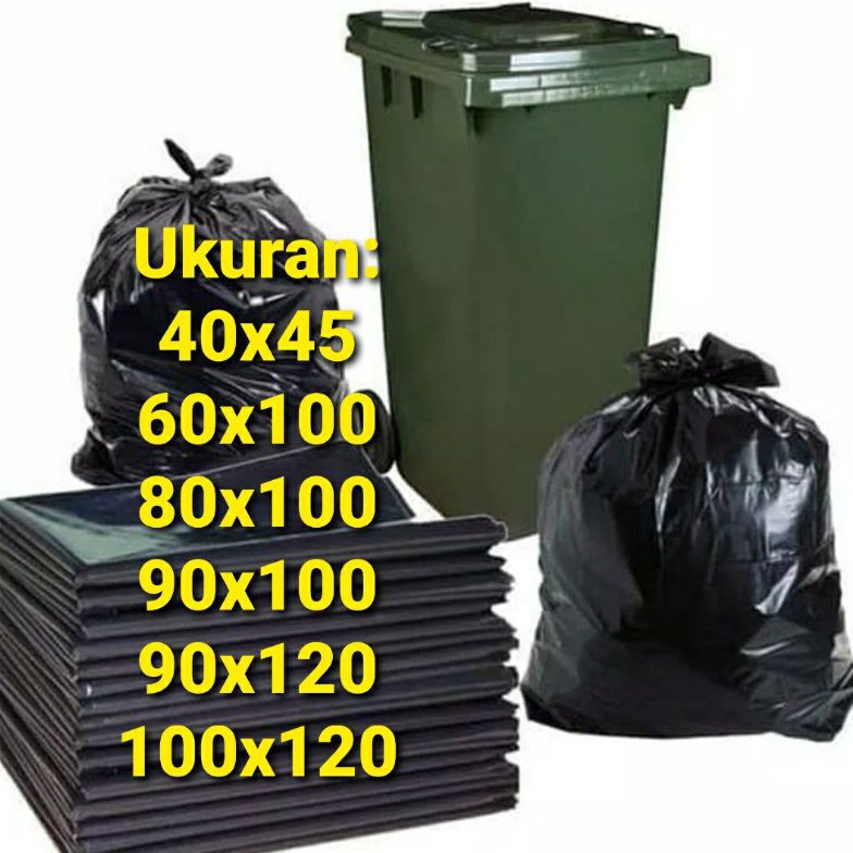⤵ Plastik Sampah Hitam / Kantong Sampah Besar / Plastik Packing Besar / Kantong Sampah Hitam BLT29