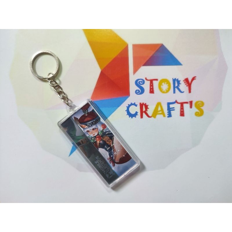 Gantungan kunci akrilik insert panjang mobile legend MLBB hero karakter Ruby