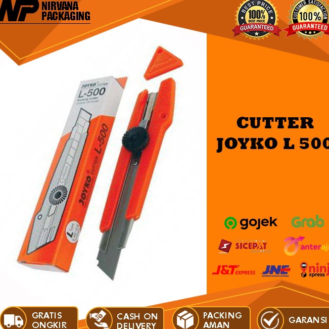 

☆Diskon✢➺ PTQB8 PISAU CUTTER CUTER BESAR JOYKO L 500 L500 L-500 PISAU KATER H82 Laris
