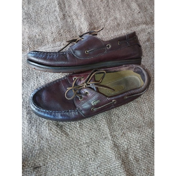 SHOES LACOSTE LEATHER  BROWN