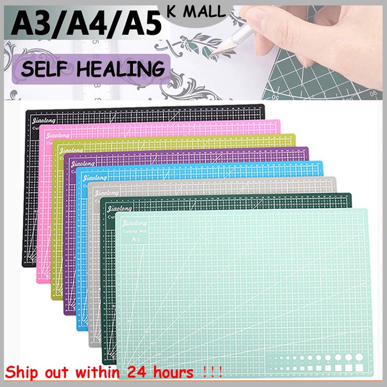 

[PRODUK WPQ9T53] Kmall A3/A4 PVC Cutting Mat Double-sided Cutting Pad Board DIY Tool Cutting Board-Papan Alas Potong Kertas ➝Terkini