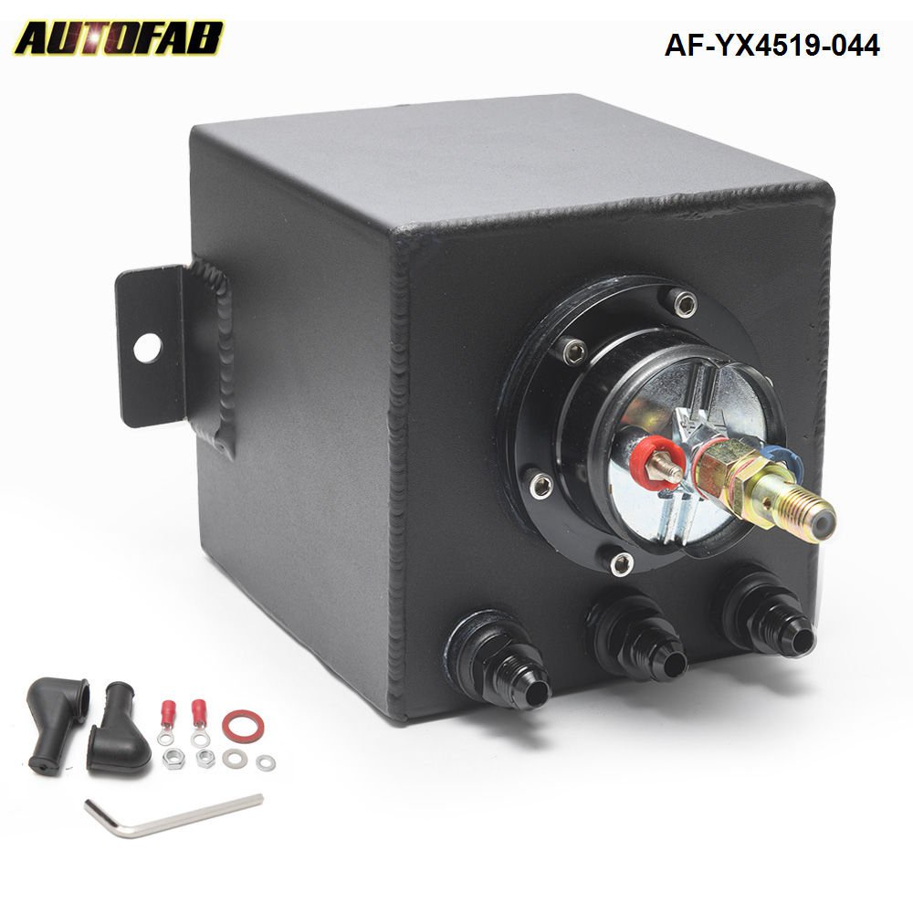 2L Billet Aluminum Fuel Surge Tank  1PC High Quality External 044 Fuel Pump AF-YX4519-044
