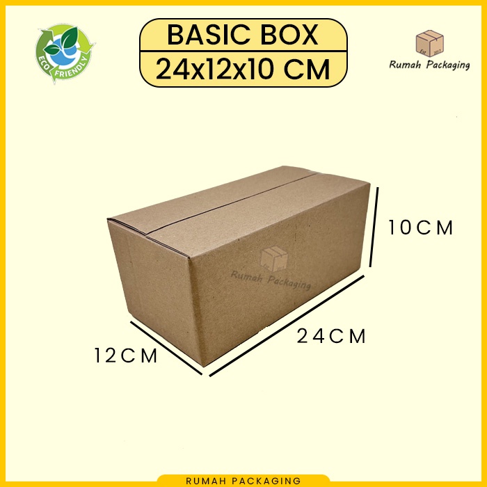 KARDUS / KARTON BOX POLOS Uk. 24x12x10 CM