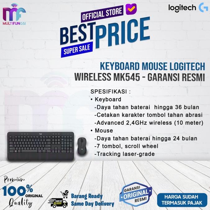 Keyboard Mouse LOGITECH Wireless MK545 - Garansi Resmi MK-545