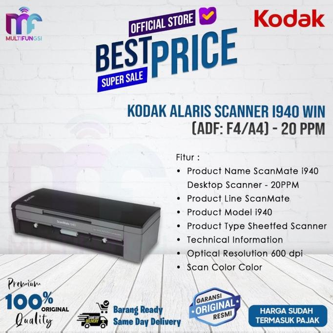 Kodak Alaris Scanner i940 WIN (ADF: F4/A4) - 20 ppm