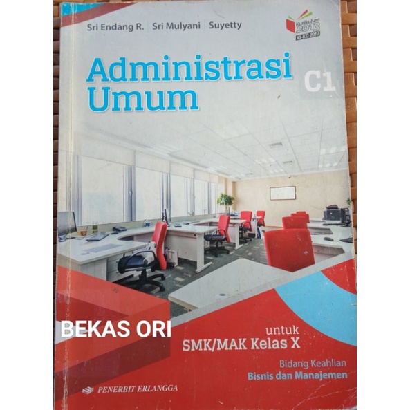 Administrasi Umum SMK Kelas 1 Erlangga Bidang Bisnis dan Manajemen