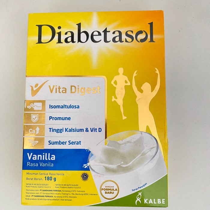 

Susu Pengatur Kadar Gula Darah Diabetasol Vita Digest Rasa Vanila 180g