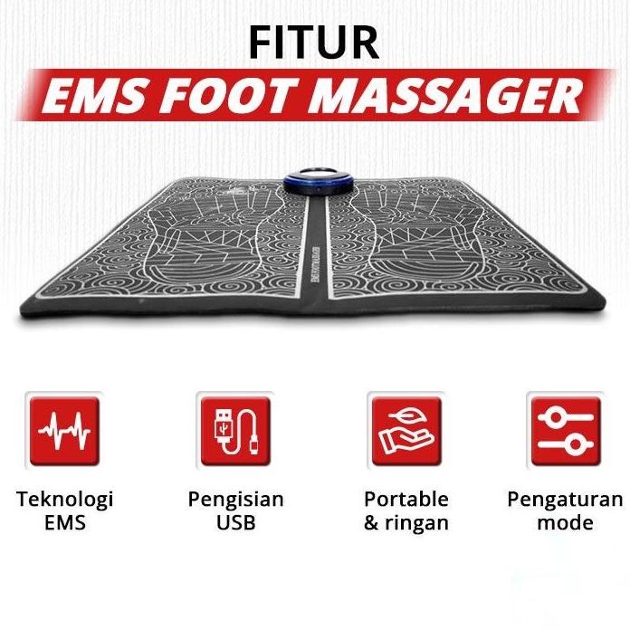 New Arrival Ems Foot Massage Mat Pijat Kaki Ems Pad Mat Pad Jepang Original Alat Alat Pijat Kaki Ala