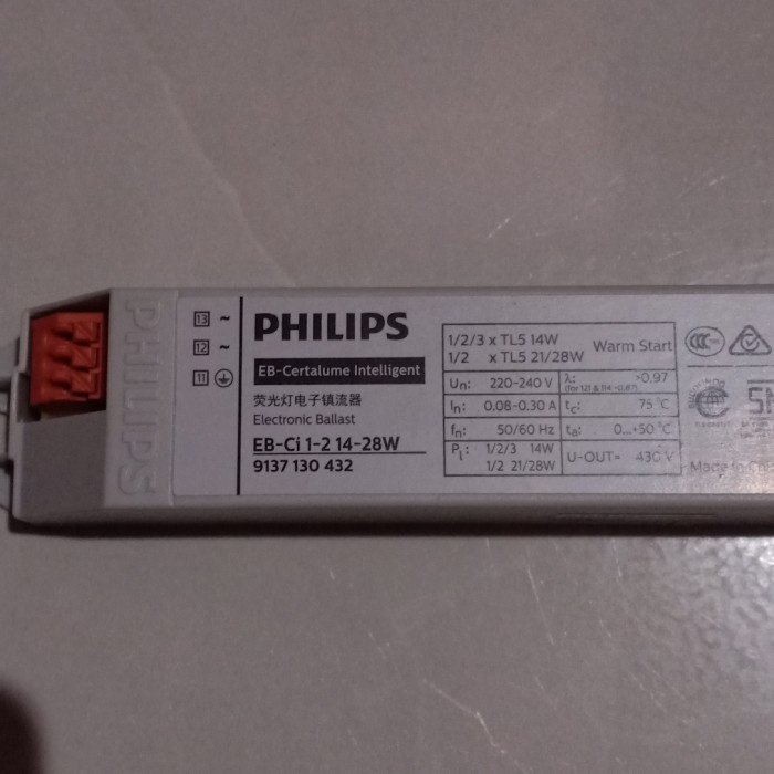 Ballast Electronic T5 Ebci 1-3 14W / 1-2 28W Philips Electric Tl T5
