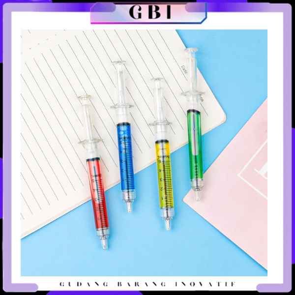 

GBI Pulpen Jarum Suntik Lucu Alat Kedokteran Korean Pena Alat Tulis Anak Sekolah Murah Syringe Ballpoint Pen Souvenir Aesthetic Fancy