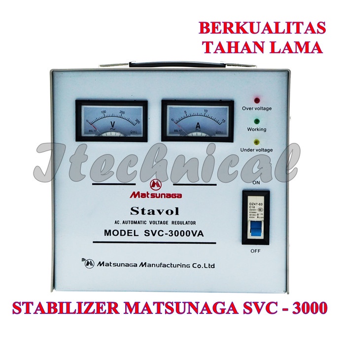 Stavolt SVC 3000W Matsunaga / Stabilizer SVC 3000VA MTS / 3000 Watt