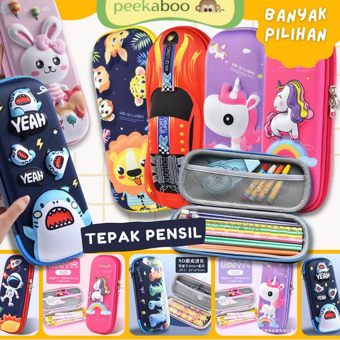 

Tempat Pensil Kotak Lucu Karakter Gambar 3D Anak Sekolah Cowok Cewek