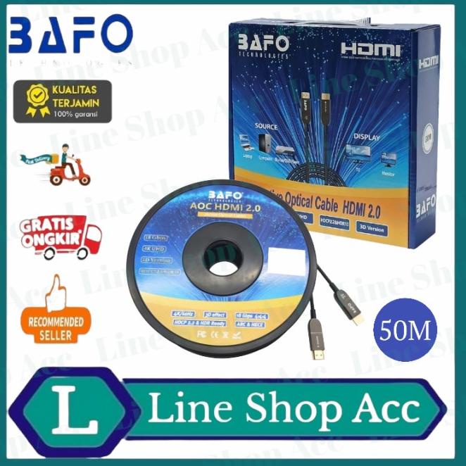 Kabel Hdmi Fiber Optic (Fo) Fiber Optik 50 Meter Bafo