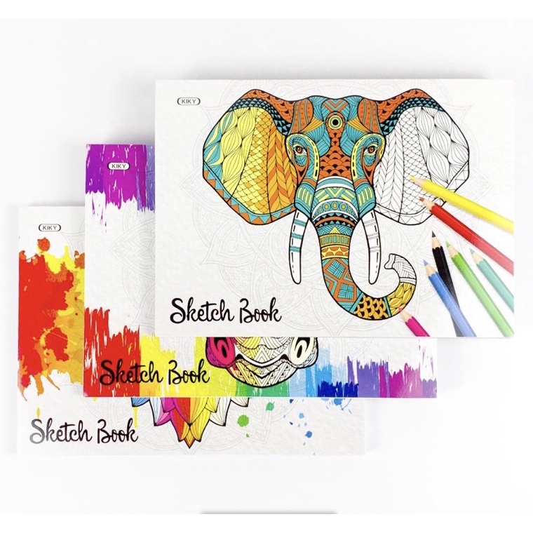

✴Ready Stock✾☋ (1pcs)KIKY Sketch Book / Buku Sketsa Ukuran A4 Isi 50 Lembar V72 ➤