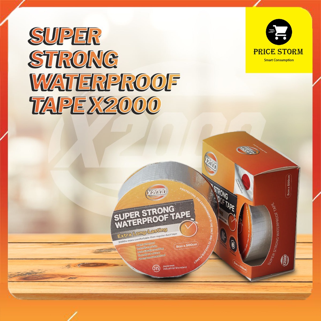 Super tape X2000 Termurah Di Pasaran/ Diskon Super/ Self Adhesive Waterproof/ Tape Super strong alum