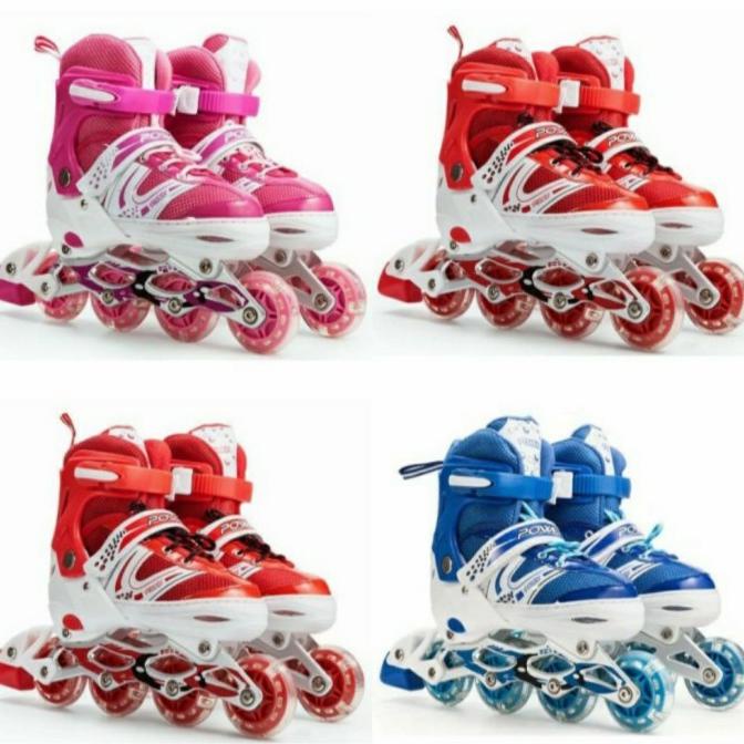 Sepatu Roda anak power inline skate ukuran S, M, L