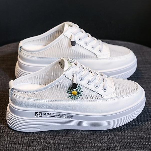 Sepatu Sandal Korea Sendal Wanita Putih Import Cantik SD-060