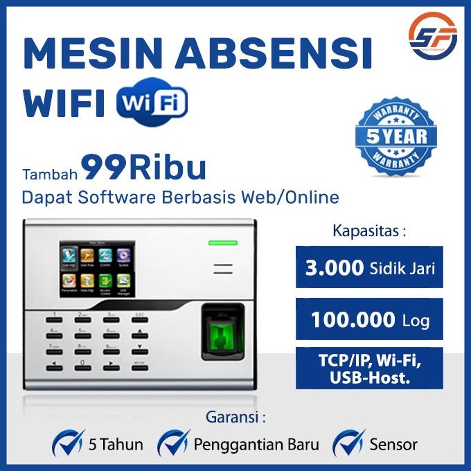 Mesin Absensi Wifi | Mesin Absen Fingerprint ICON WIFI Original