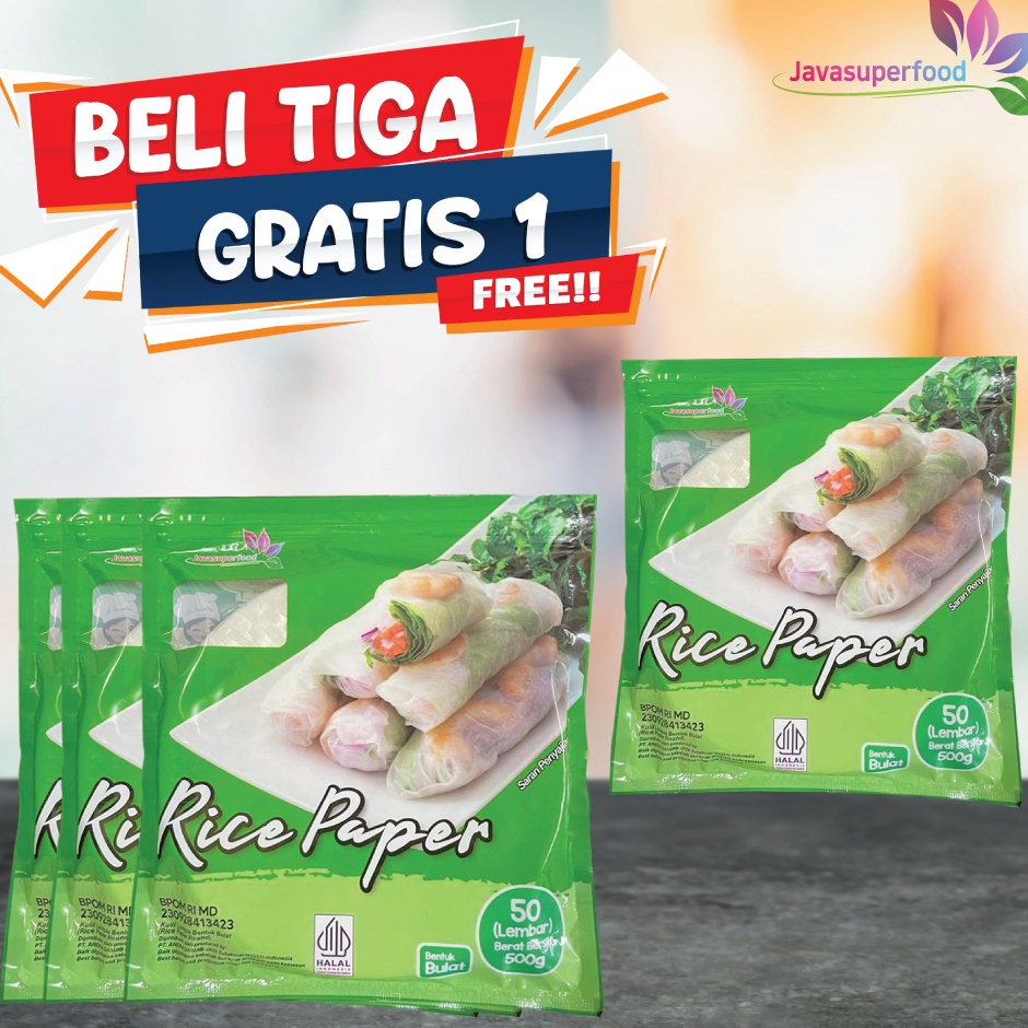 

Top Product [BELI 3 GRATIS 1] Banh Trang High Quality Rice Paper / Rice Paper / Kulit Lumpia Vietnam Rice Paper 500g / rice roll spring roll / Salad Wrap / Rice paper 500g
