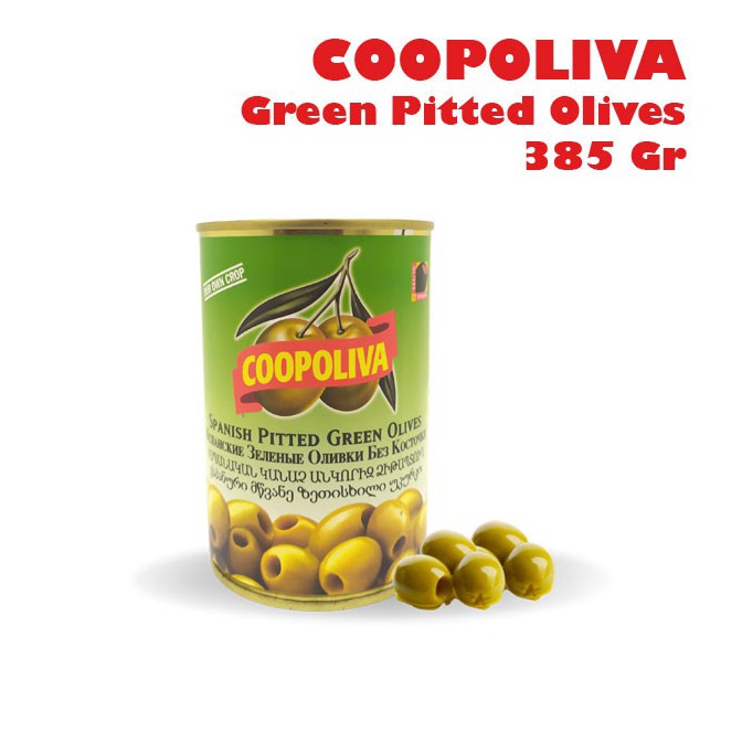 

Paling Laku COOPOLIVA Green Pitted Olives / Buah Zaitun Hijau Utuh 385 Gr