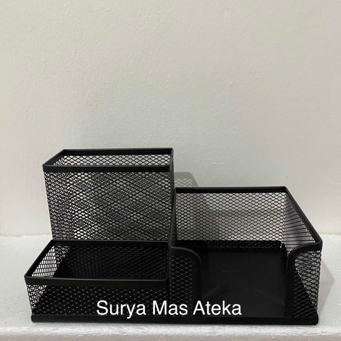 

Bestseller Desk Set/ Tempat Pensil Sekat Jaring Hitam