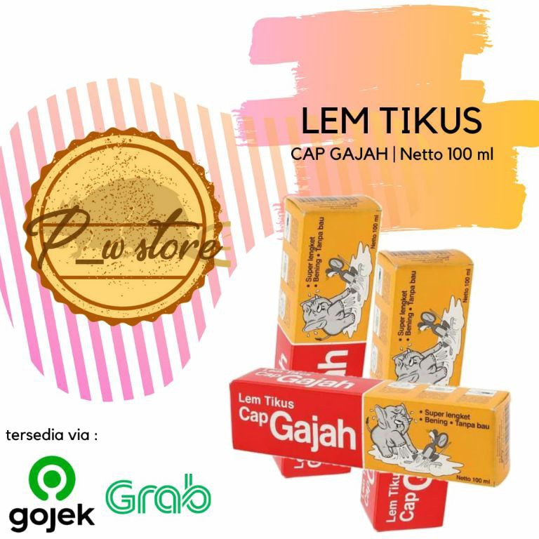 Order Saja Gan Lem Tikus Cap Gajah-Lem Tikus Fox Super- Lem Papan Cap Gajah Original 841⛦
