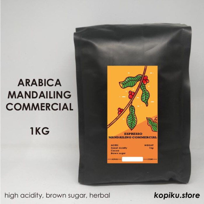 

Kopi Arabika Mandailing 1kg Roasted Commercial Espresso